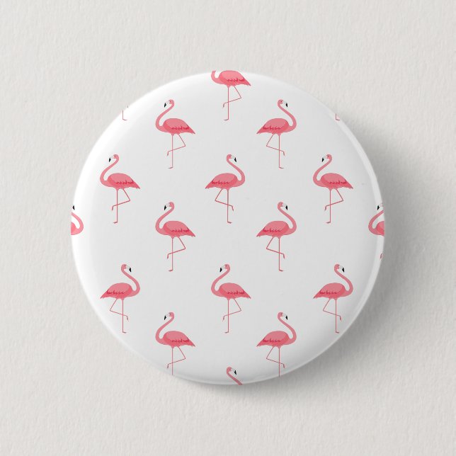 Flamingo Pattern Print Button (Front)