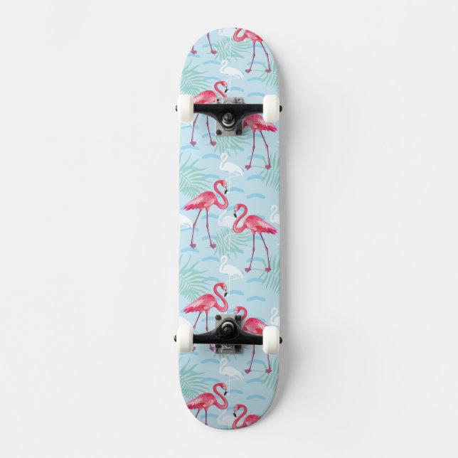 Flamingo Pattern Skateboard (Front)