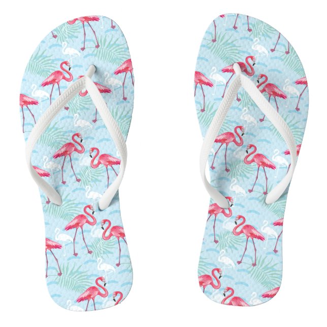 Flamingo Pattern Thongs (Footbed)