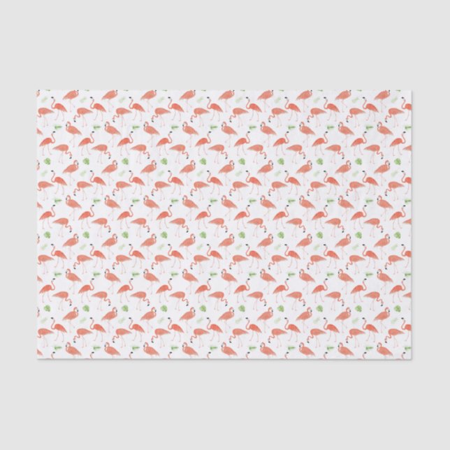 Flamingo Pattern Watercolor Tissue Paper (Front)