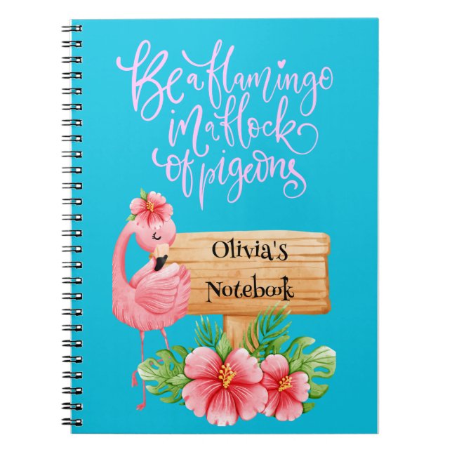 FLAMINGO PERSONALIZED NOTEBOOK (Front)