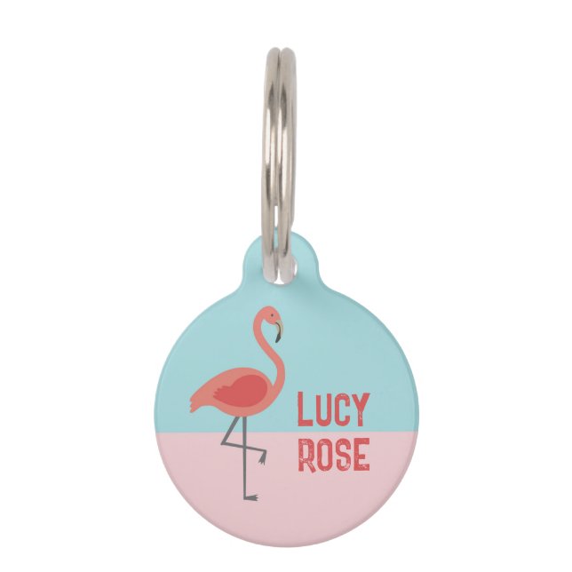 flamingo pet tag (Front)