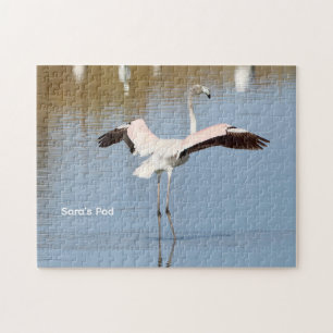 Flamingo Photo Personalised Jigsaw Puzzle