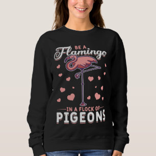 Flamingo & Pigeon Dove Columbidae Birds Sweatshirt