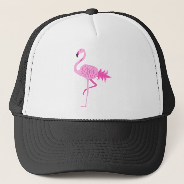 Flamingo Pineapple Trucker Hat (Front)