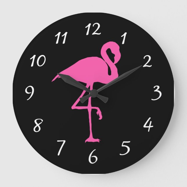FLAMINGO PINK ART Wall Clock (Front)