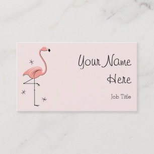 Flamingo Pink business card side text