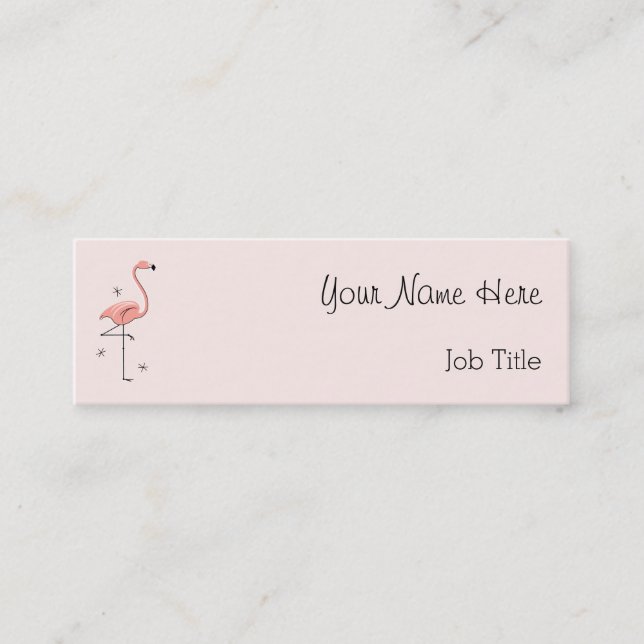 Flamingo Pink business card side text skinny (Front)
