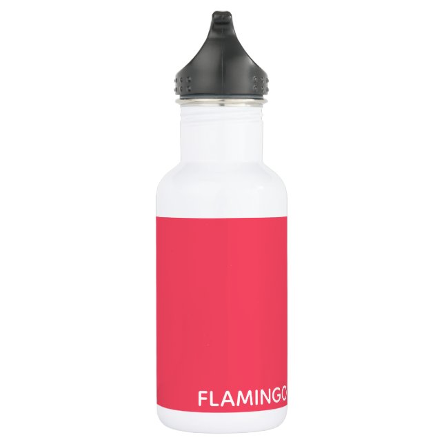 Flamingo pink colour name 532 ml water bottle (Right)