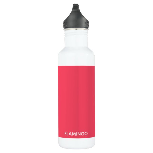 Flamingo pink colour name 710 ml water bottle (Right)