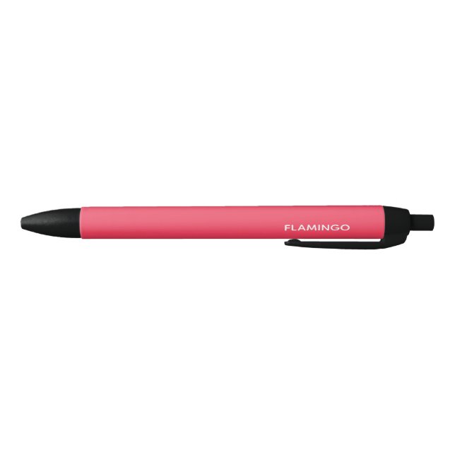Flamingo pink colour name black ink pen (Bottom)