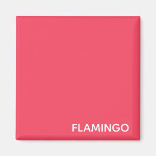 Flamingo pink colour name magnet