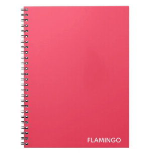 Flamingo pink colour name notebook