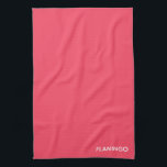 Flamingo pink colour name tea towel<br><div class="desc">Flamingo pink colour name</div>