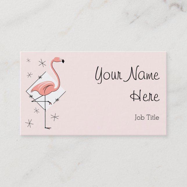 Flamingo Pink Diamond business card side text (Front)