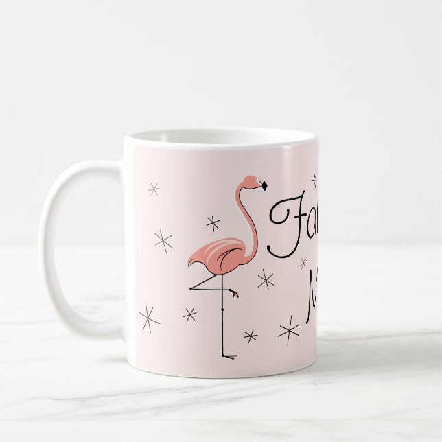 Flamingo Pink 'Fabulous Mum!' mug (Left)