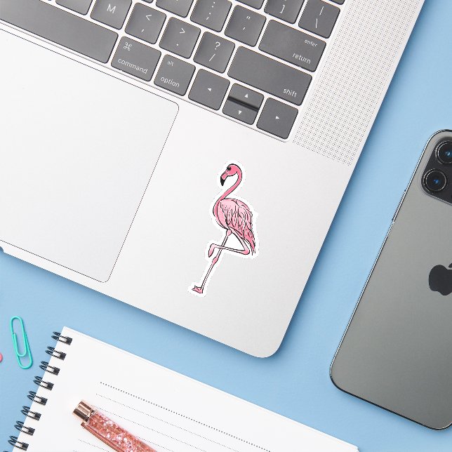 Flamingo | pink flamingo, pink tropical bird  (Laptop w/ iPhone)