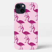 Flamingo pink glitter sparkles pattern