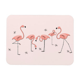 Flamingo Pink Group magnet flexible