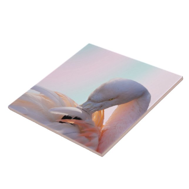 Flamingo Pink Mint Tile (Side)