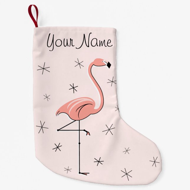 Flamingo Pink Name stocking (Front)