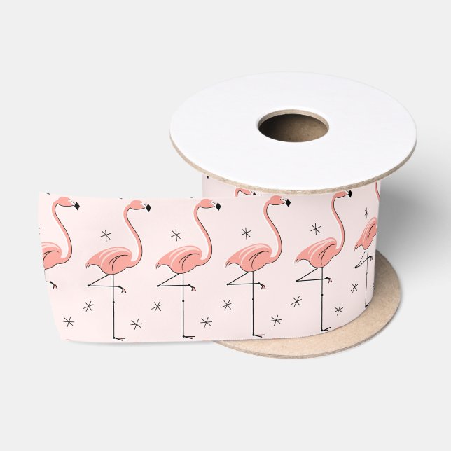Flamingo Pink ribbon satin (Spool)