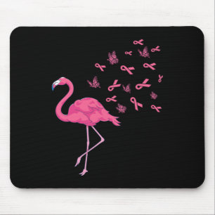 Flamingo Pink Ribbon Warrior Women Breast Cancer A Mouse Pad