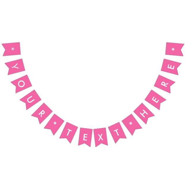 Flamingo Pink Solid Colour Bunting (All)