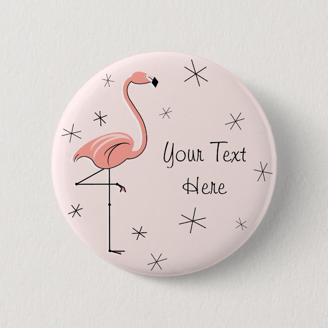 Flamingo Pink 'Text' button (Front)