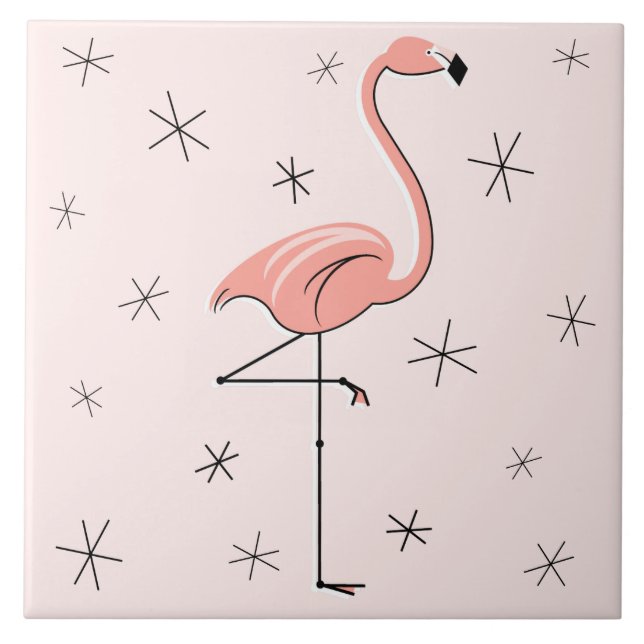 Flamingo Pink tile (Front)