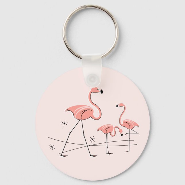 Flamingo Pink Trio 2 key chain (Front)