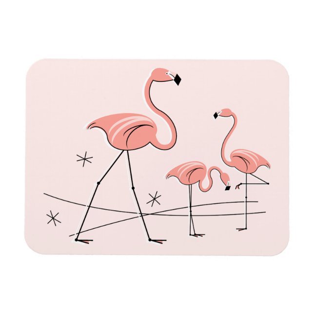 Flamingo Pink Trio 2 magnet flexible (Horizontal)