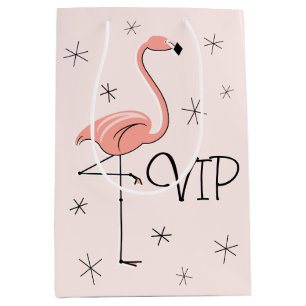 Flamingo Pink 'VIP' gift bag medium