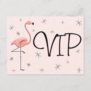 Flamingo Pink "VIP" postcard