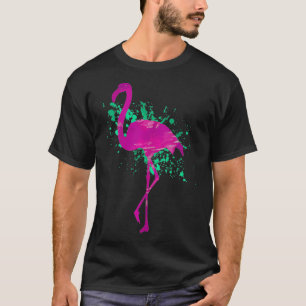 Flamingo Pink Watercolor Art Beach Summer Gift T-Shirt