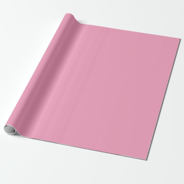 Flamingo Pink Wrapping Paper (Unrolled)