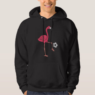 Flamingo Playing Soccer Football Player Men Women  Hoodie