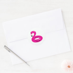 Flamingo Pool Float Pool Party Card Envelope Seal