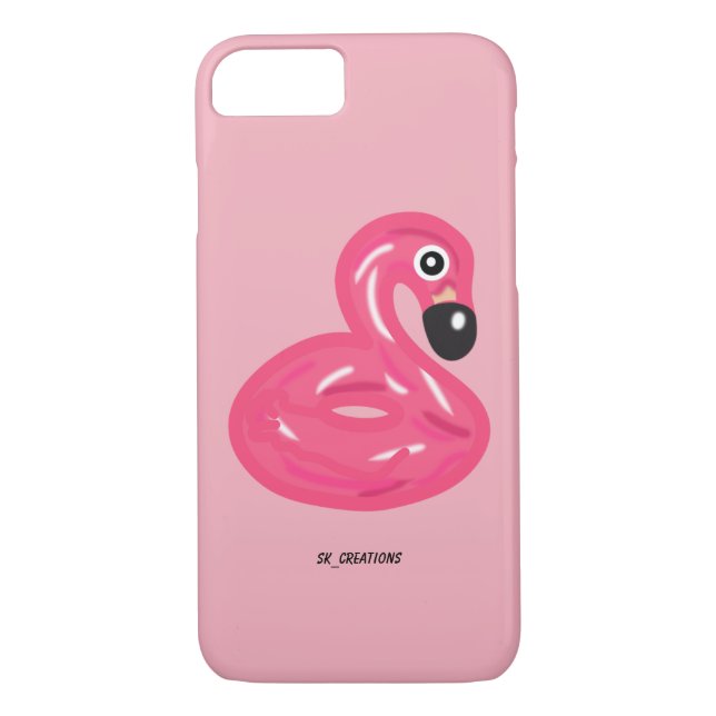 Flamingo Pool Floatie-Baby Pink Case-Mate iPhone Case (Back)