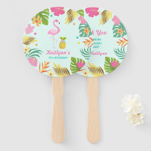 Flamingo Pool Party Hand Fan Flamingo Party Favour