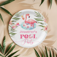 Flamingo pool party pink girl birthday
