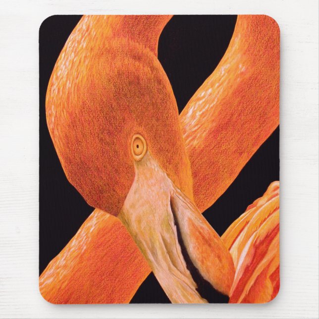 Flamingo Portrait Mouse Pad (Front)