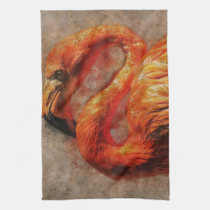 Flamingo Print Art Gifts For Flamingo Lovers Tea Towel