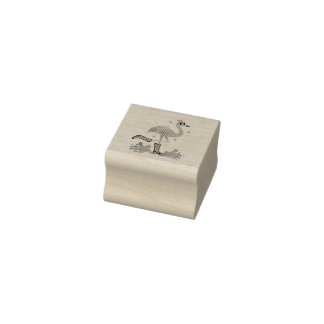 Flamingo Queen  Rubber Stamp