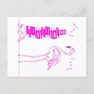 Flamingo Reading Holiday Postcard