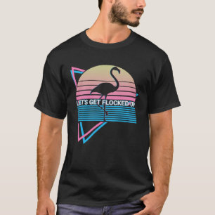 Flamingo Retro Let's Get Flocked Up Pullover Hoodi