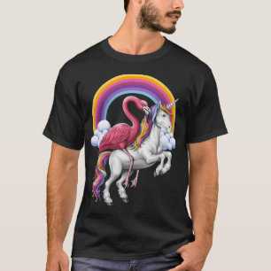 Flamingo Riding Unicorn T-Shirt
