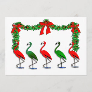 Flamingo Rockettes Dancing Invitation