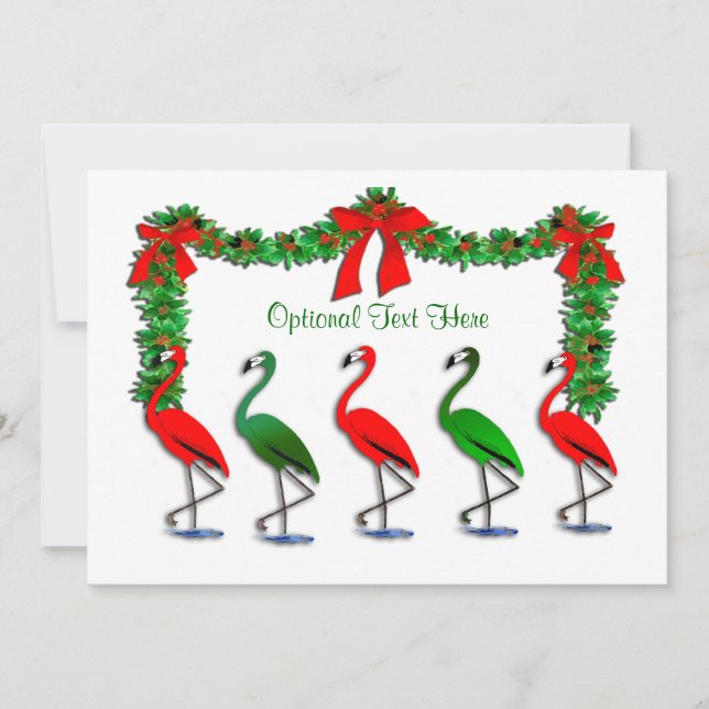 Flamingo Rockettes Dancing Show Invitation (Front)