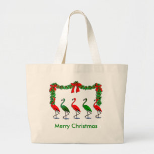Flamingo Rockettes Dancing Show Large Tote Bag